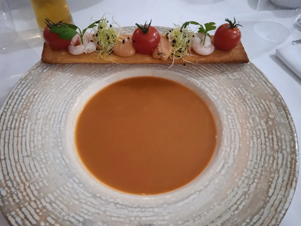 Bisque de Gambas Et Sa Tartine Gourmande